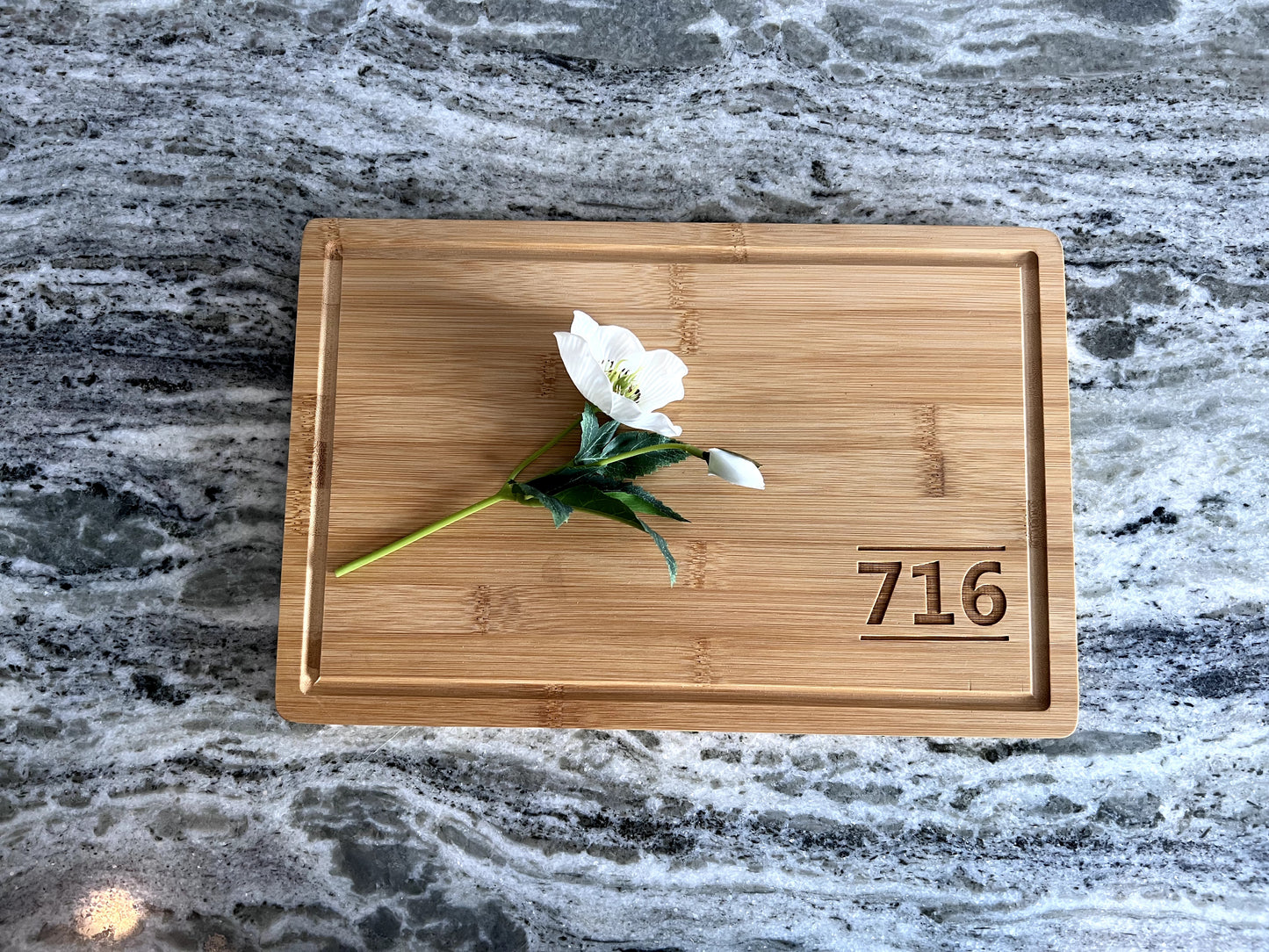 Beautiful Custom Engraved Bamboo 716 Cutting Board!