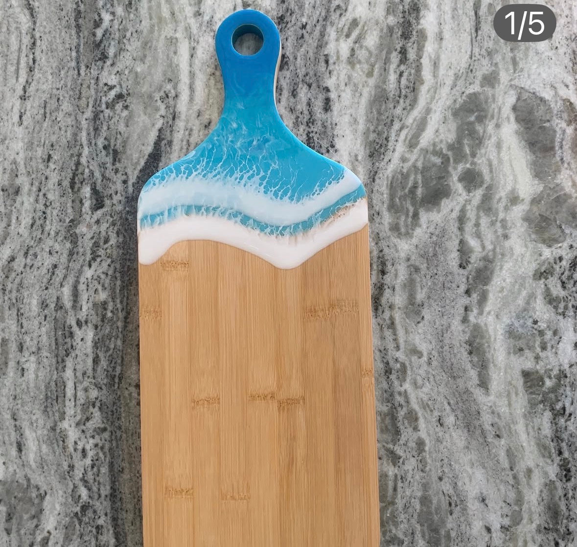 Beautifully Engraved Epoxy Cutting Board