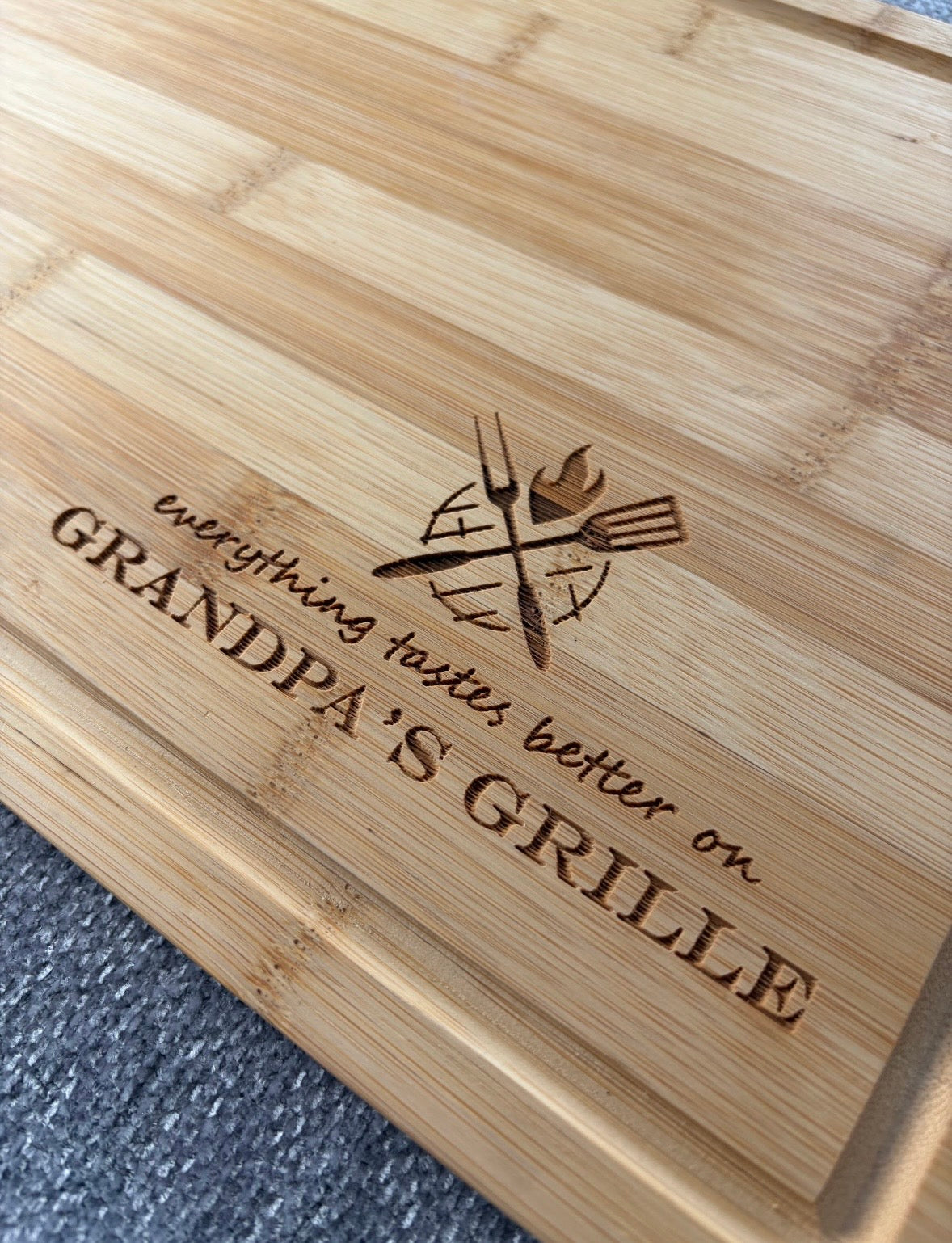Laser engraved cutting board perfect gift idea
