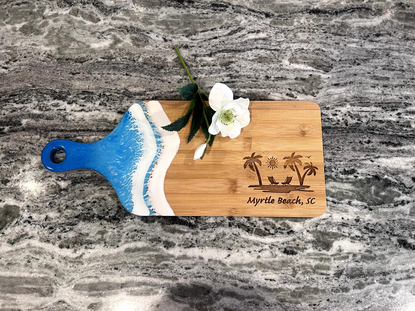Myrtle Beach Ocean Design Bamboo Cutting Board