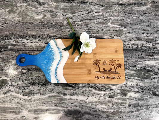 Myrtle Beach Ocean Design Bamboo Cutting Board
