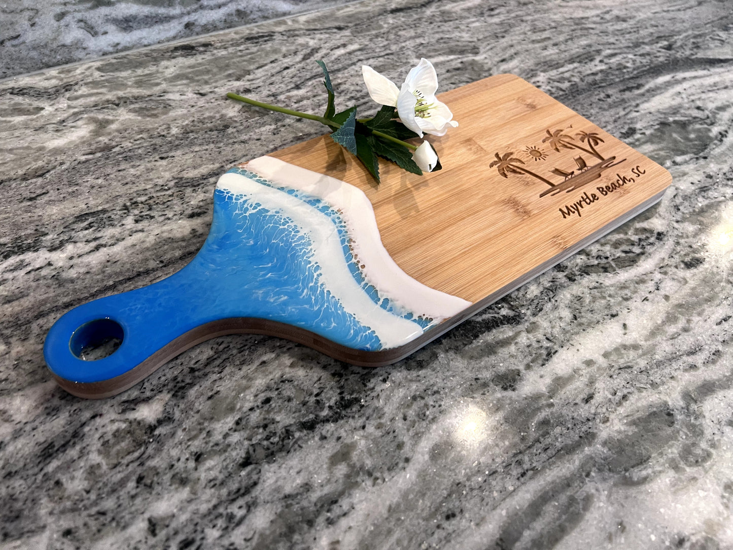 Myrtle Beach Ocean Design Bamboo Cutting Board