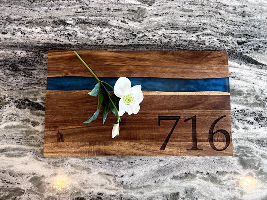 716 Buffalo NY Acacia Wood Cutting Board