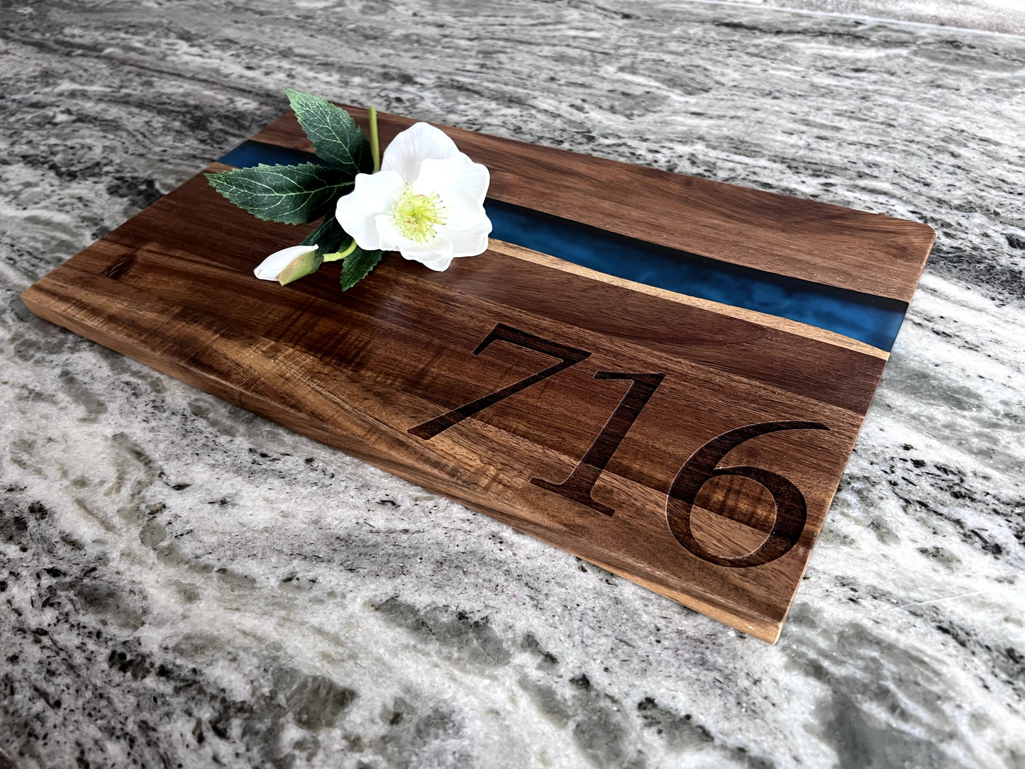 716 Buffalo NY Acacia Wood Cutting Board