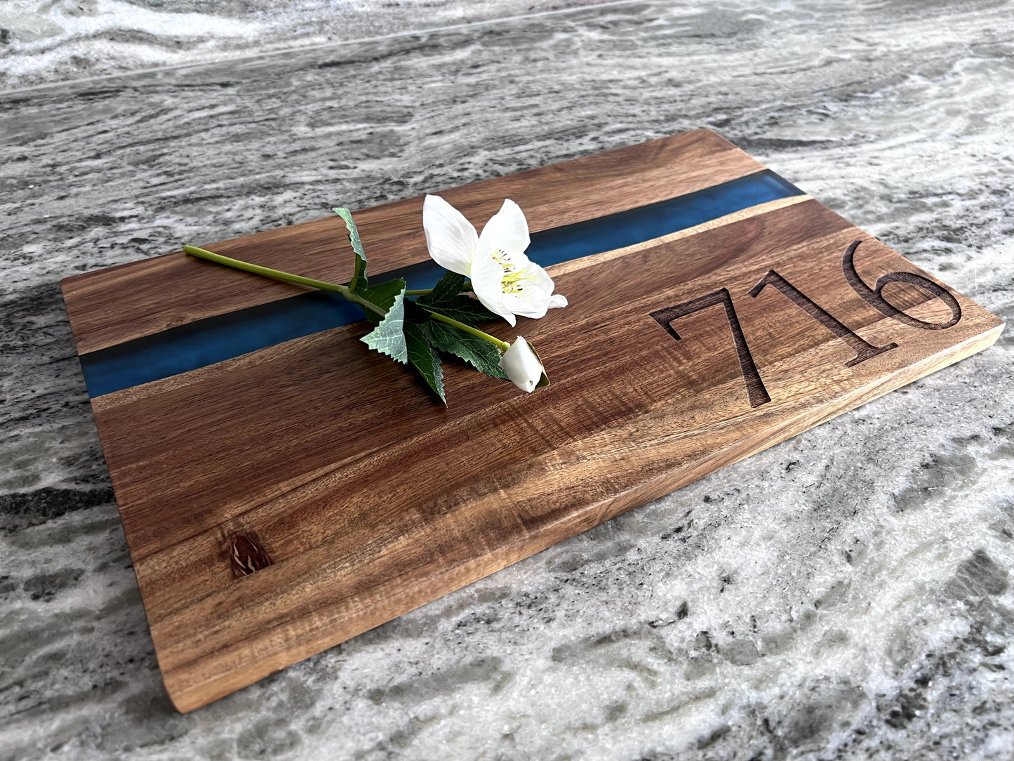 716 Buffalo NY Acacia Wood Cutting Board