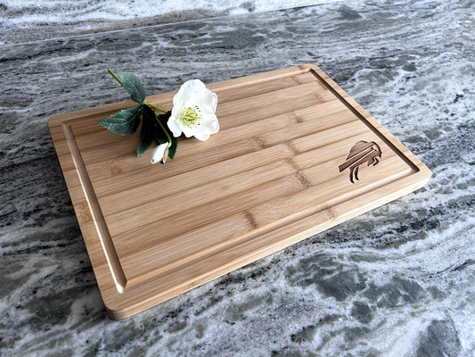 Stunning Buffalo Bills Laser Engraved Cutting Board!