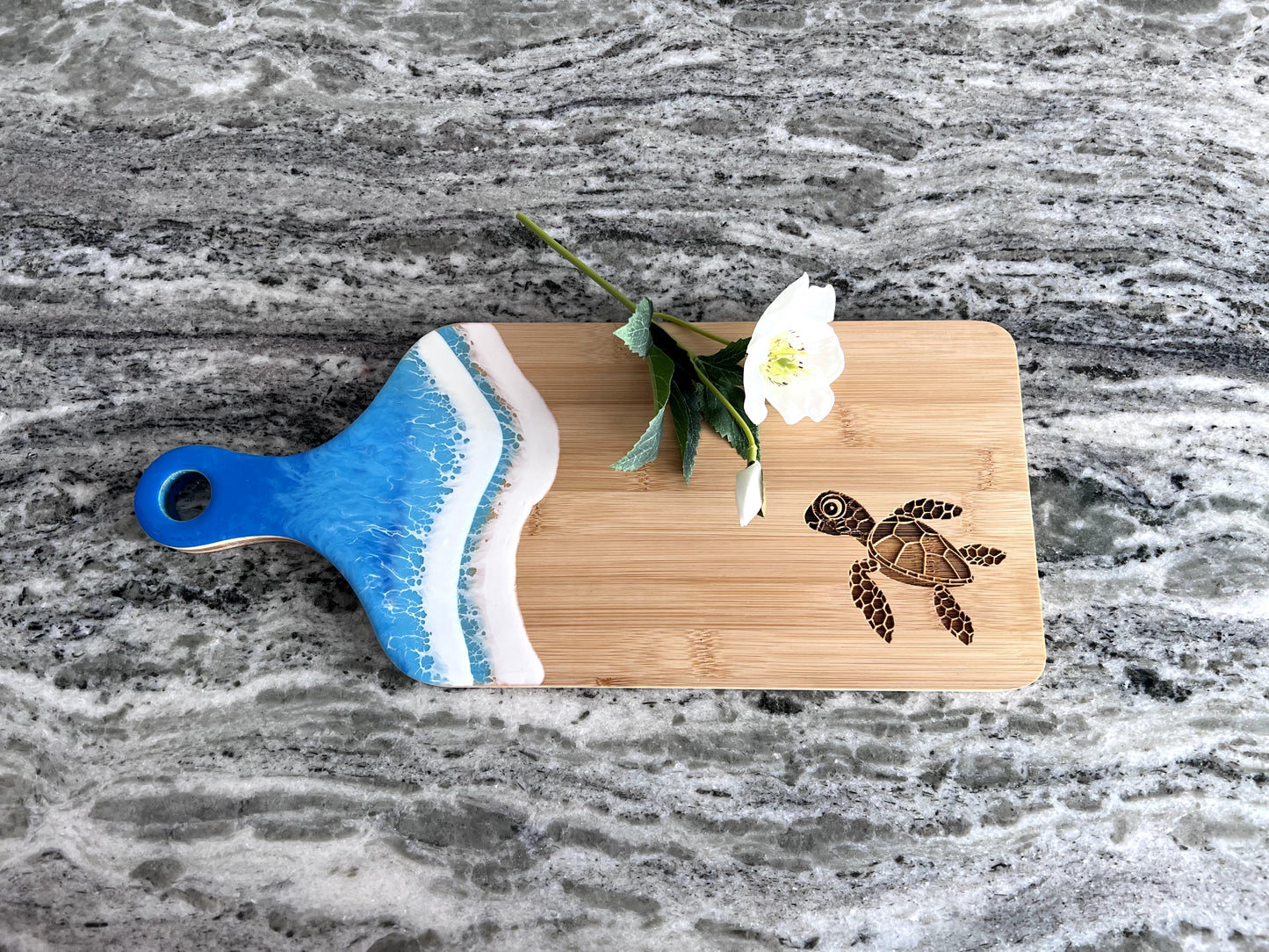 Sea Turtle Ocean Bamboo Cutting Board