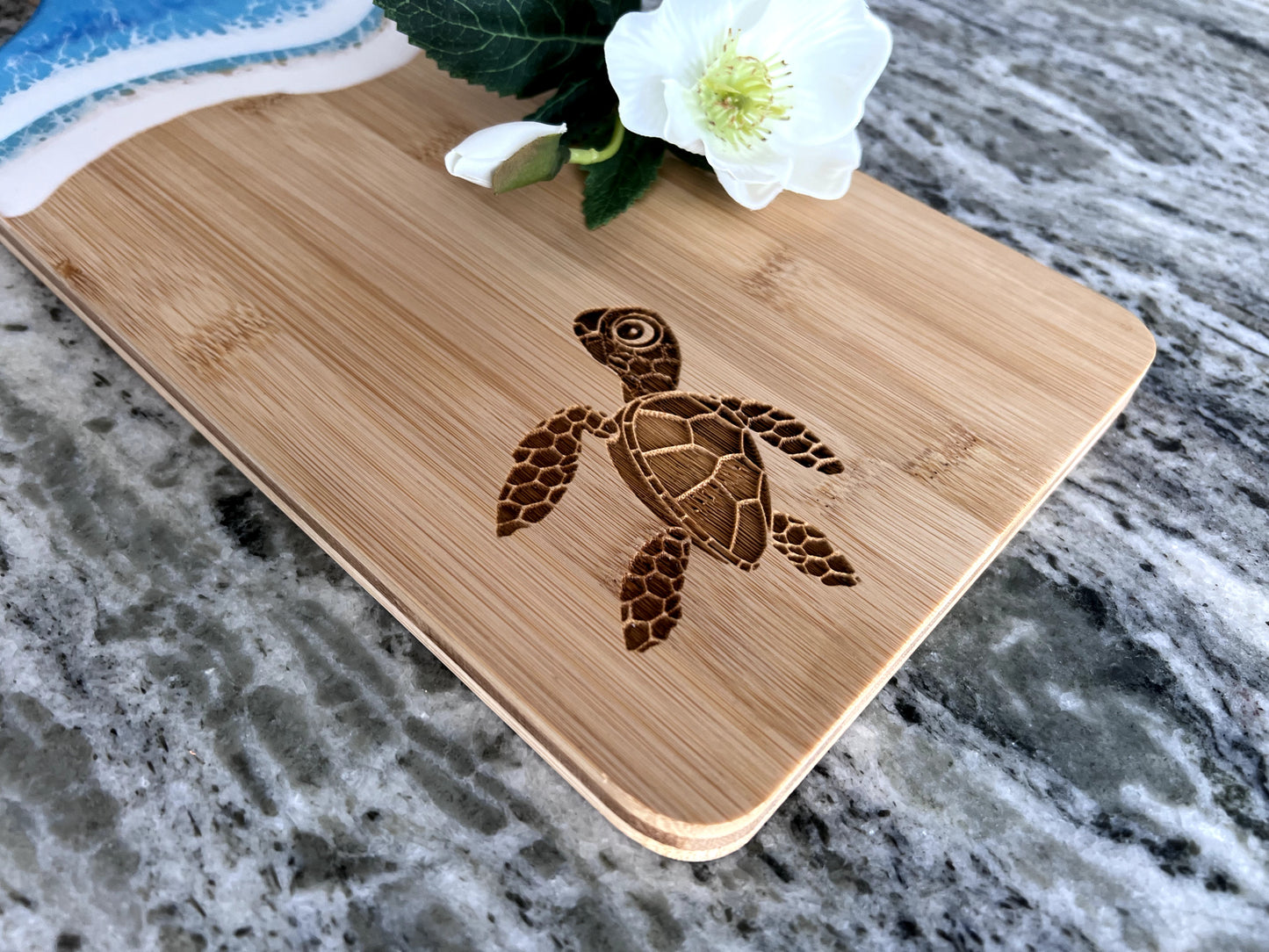 Sea Turtle Ocean Bamboo Cutting Board