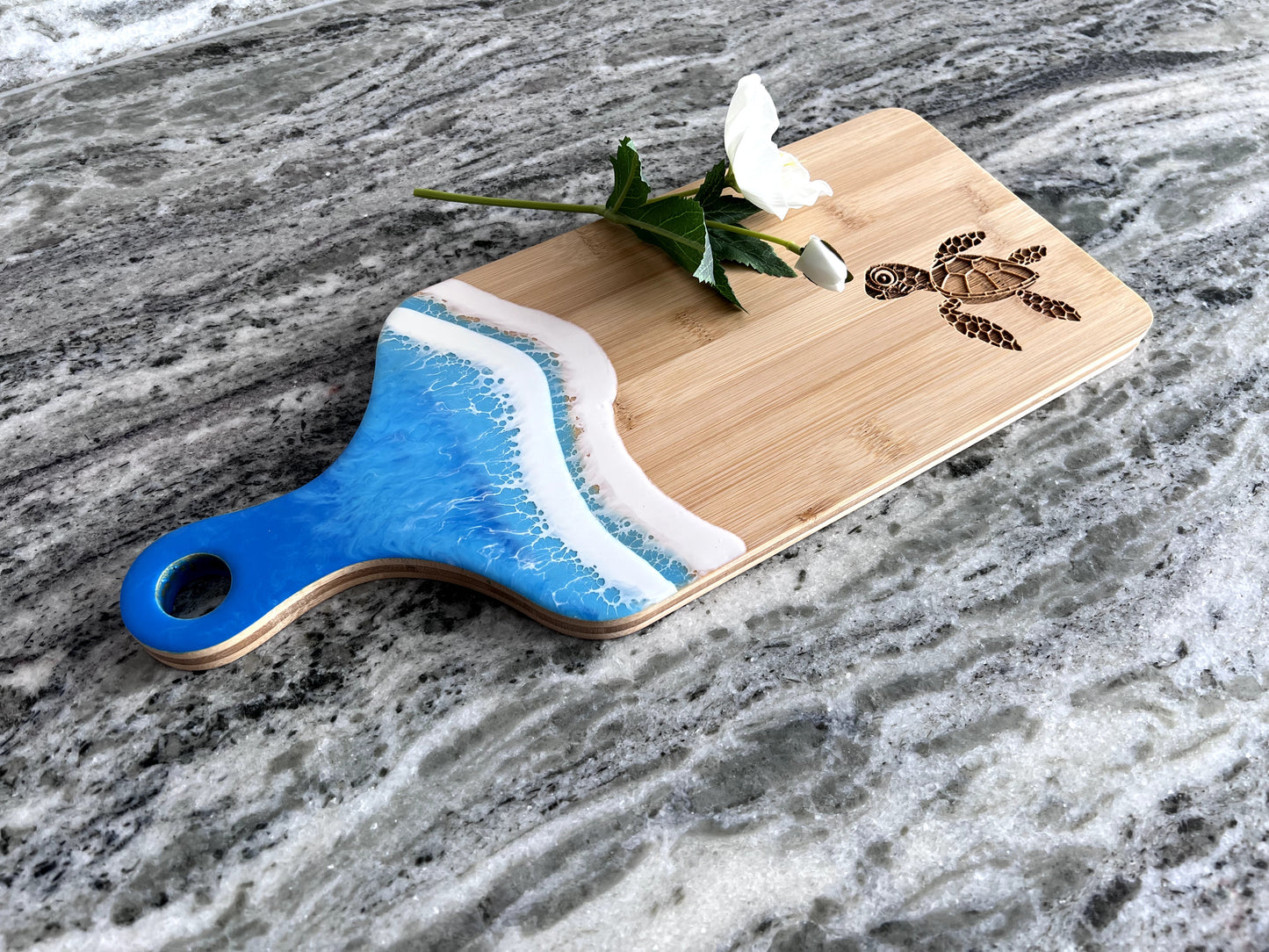 Sea Turtle Ocean Bamboo Cutting Board