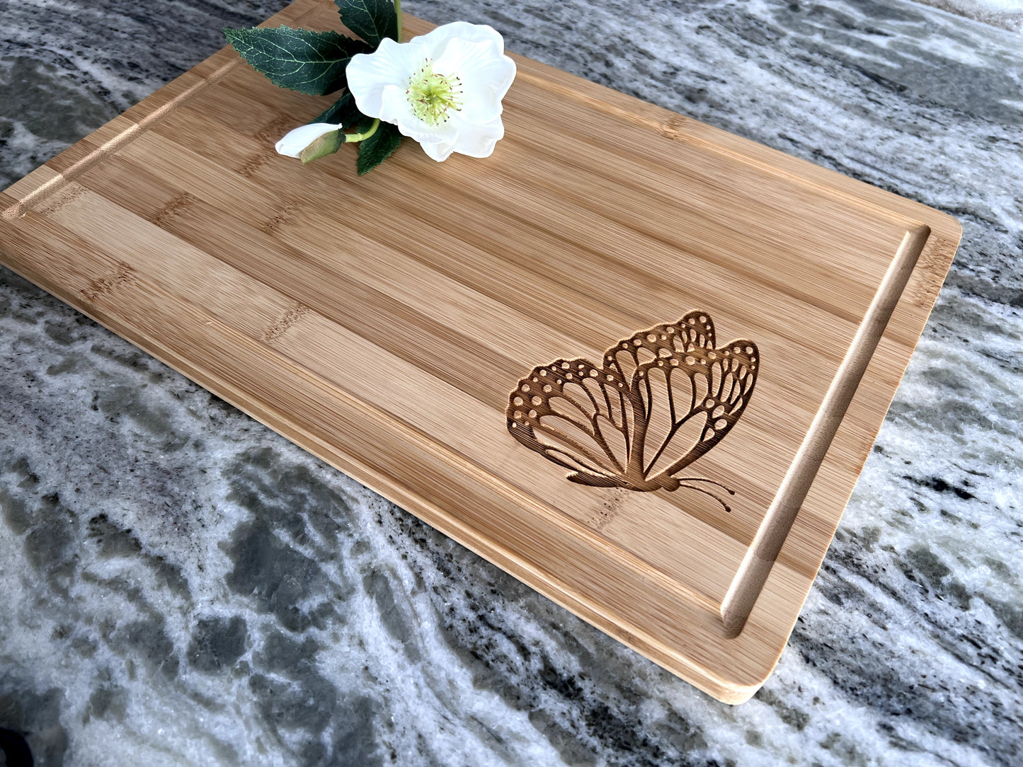 Butterfly Bamboo Cutting Board