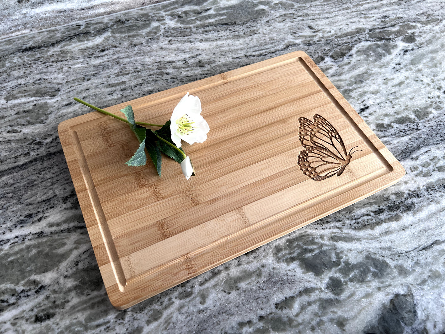 Butterfly Bamboo Cutting Board