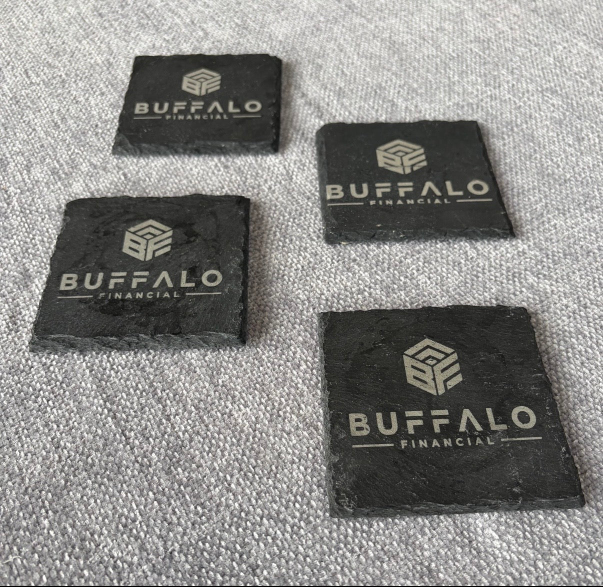 Premium laser engraved slate coasters
