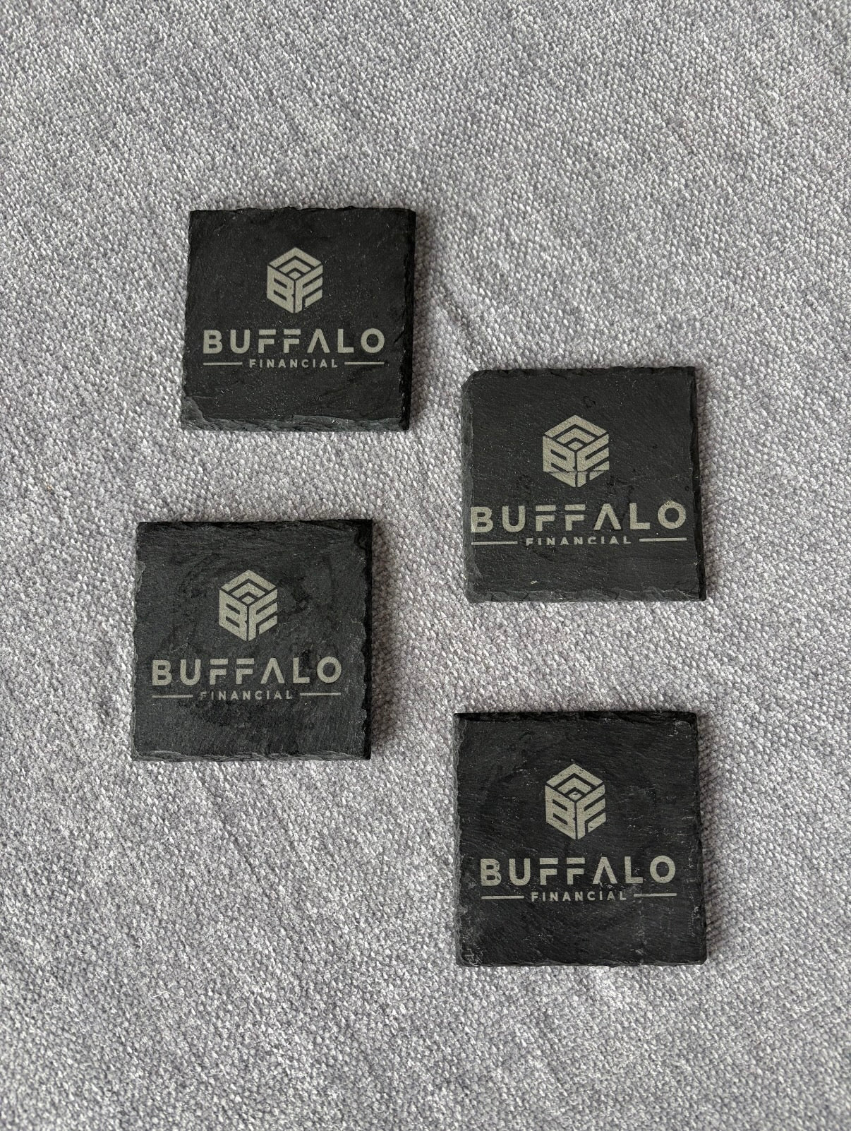 Premium laser engraved slate coasters