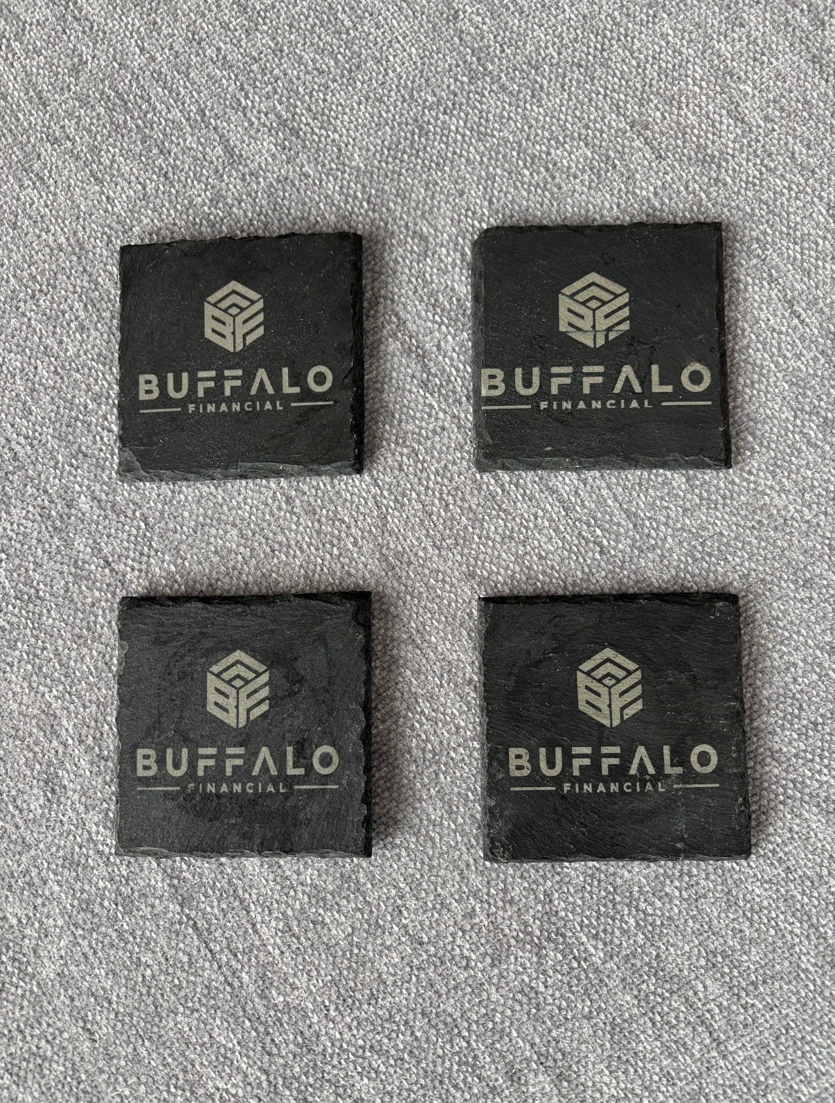 Premium laser engraved slate coasters