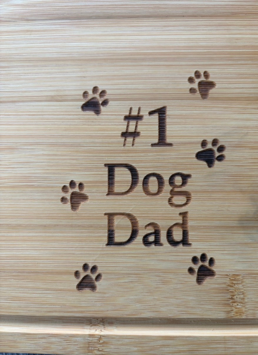 Personalized Laser-Engraved Bamboo Cutting Board – Perfect for Pet Lovers