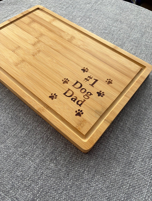Personalized Laser-Engraved Bamboo Cutting Board – Perfect for Pet Lovers