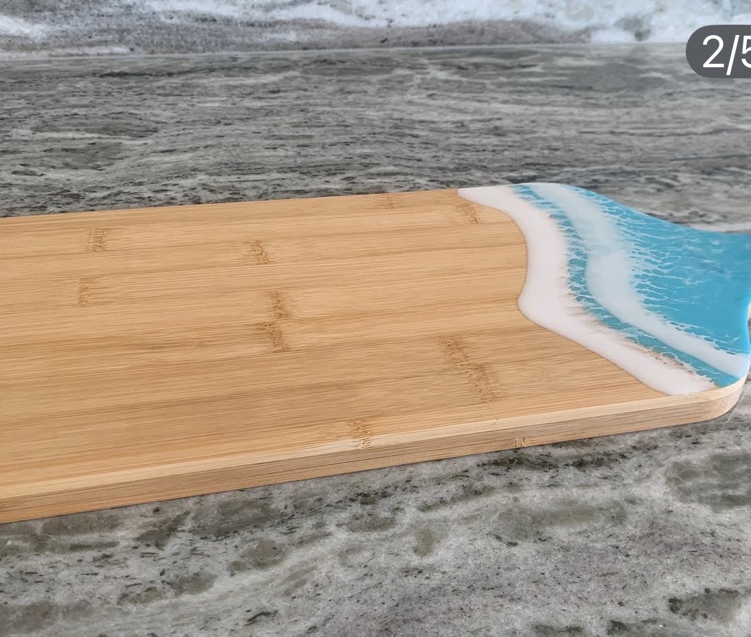 Beautifully Engraved Epoxy Cutting Board